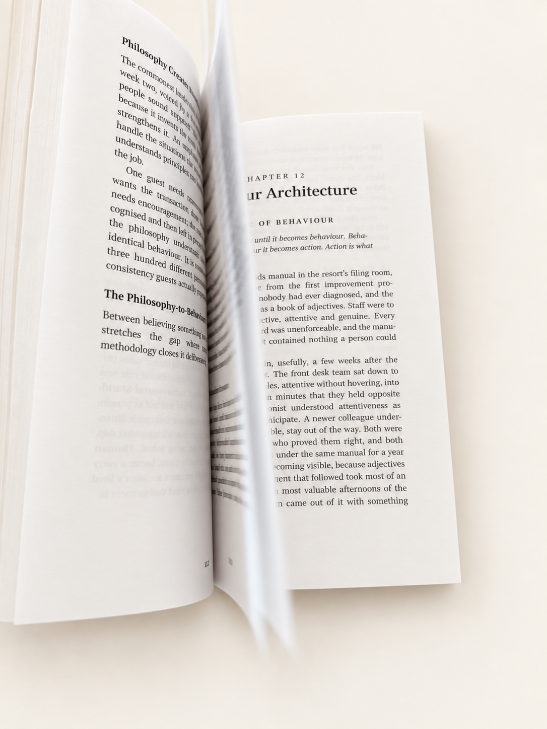 Inside The 26 Laws: the Architecture chapter, photographed with a turning page